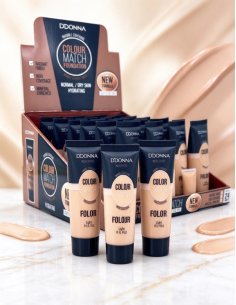 Pack 24 fond de teint 50g D'Donna longue tenue peau sensible