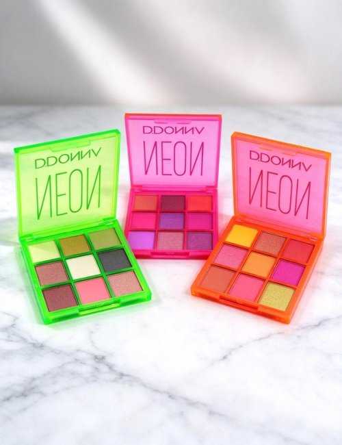 PACK 24 Ombres à paupières Néon D'DONNA colorées et faciles