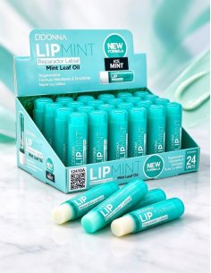 Pack 24 baumes lèvres menthe hydrate et protège D'DONNA