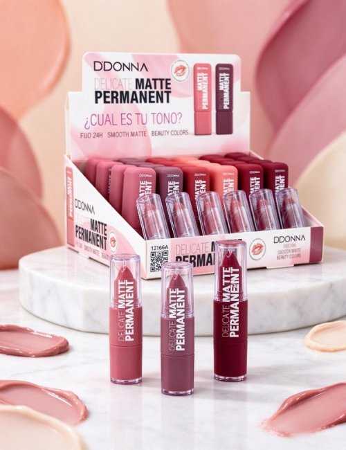 Rouge à Lèvres Mat Délicat Permanent Pack 24 D'DONNA