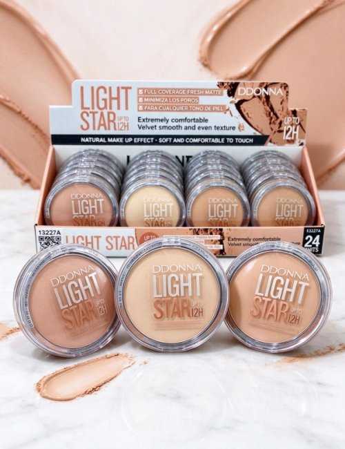 Poudre compacte Light Star D'DONNA pack 24 longue tenue