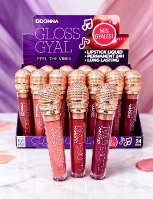 Pack 24 Lipgloss Gyal Matte D'Donna – Teintes mates longues