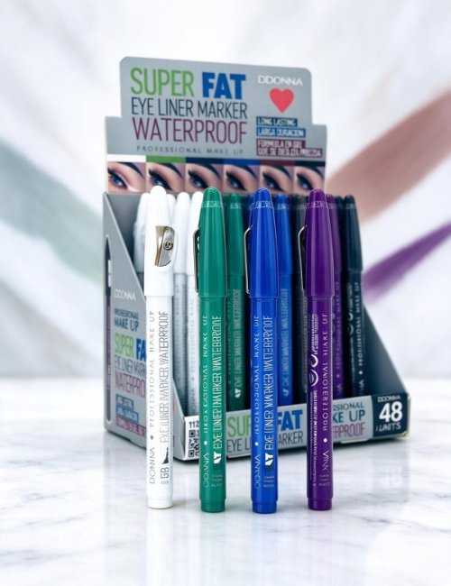 Pack de 48 eyeliners waterproof D'DONNA, tenue 18h