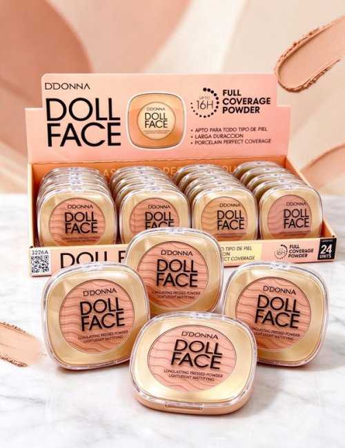 Poudre compacte Doll Face Pack de 24 D'Donna - Teint parfait
