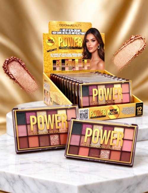 Pack de 12 ombres à paupières Power D'DONNA, palette variée