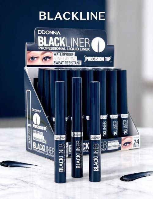 Pack de 24 Eyeliners noirs brillants D'DONNA - longue tenue