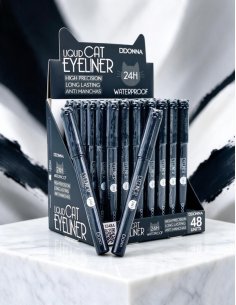 Eyeliner Cat Noir 24H D'Donna - Pack 48 unités précis et lon