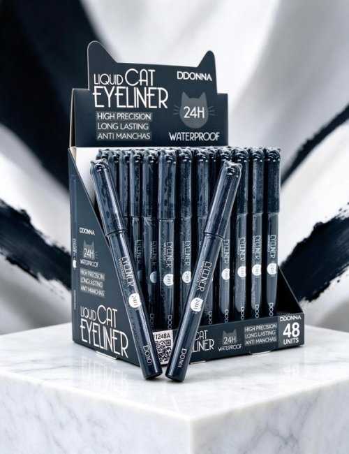 Eyeliner Cat Noir 24H D'Donna - Pack 48 unités précis et lon