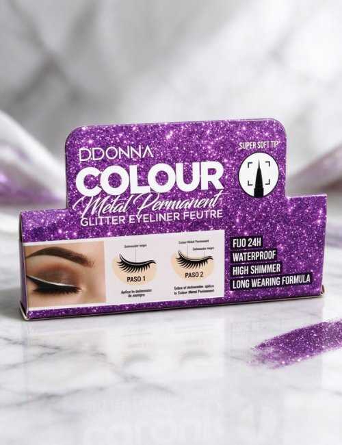 PACK 48 Eyeliner métal pailleté 24H haute tenue D'DONNA