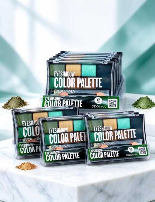 Pack 12 Ombres à Paupières Vert D'DONNA - Couleur vive