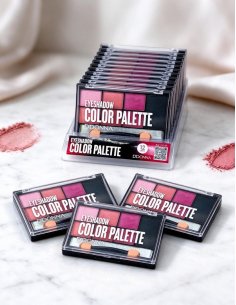 PACK DE 12 Ombres à Paupières Roses D'DONNA - Palette intens