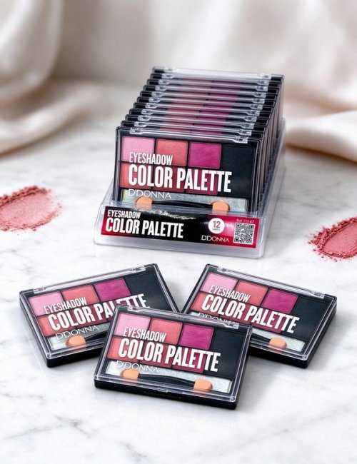 PACK DE 12 Ombres à Paupières Roses D'DONNA - Palette intens