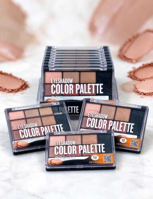PACK 12 Ombres à paupières marron D'DONNA - Palette compacte