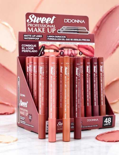 Pack de 48 crayons à lèvres Sweet Professional D'Donna mat