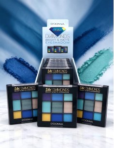 Pack 12 Ombres à Paupières 9 Couleurs Diamonds D'DONNA