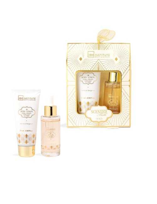 Coffret duo éclat corps Scented Bath Gold - IDC Institute - Grossiste Parfum Générique