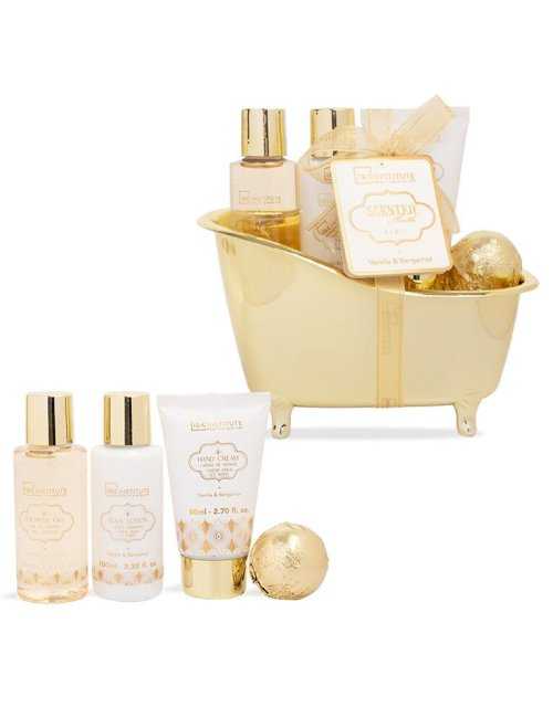 Coffret baignoire Scented Bath Gold 4 soins - IDC Institute - Grossiste Parfum Générique