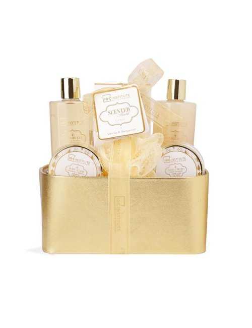Coffret bain Scented Gold 6 pièces - IDC Institute - photo 2 - coffrets en gros