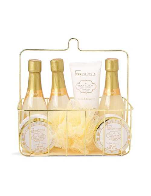 Coffret panier métal Scented Bath Gold réf. 99164 - IDC Institute - photo 2 - coffrets en gros