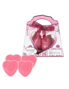 Coffret cœurs effervescents Scented Bath Rose - IDC Institute - Grossiste Parfum Générique