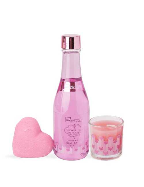 Coffret bain et bougie Scented Bath Rose - IDC Institute - photo 3 - coffrets en gros