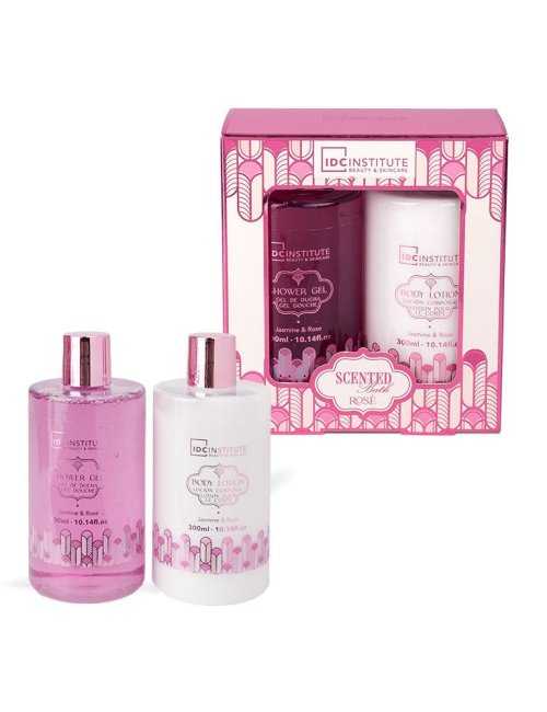 Coffret duo douche Scented Bath Rose - IDC Institute - Grossiste Parfum Générique