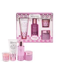Coffret bain et bougie Scented Bath Rosé - IDC Institute - Grossiste Parfum Générique