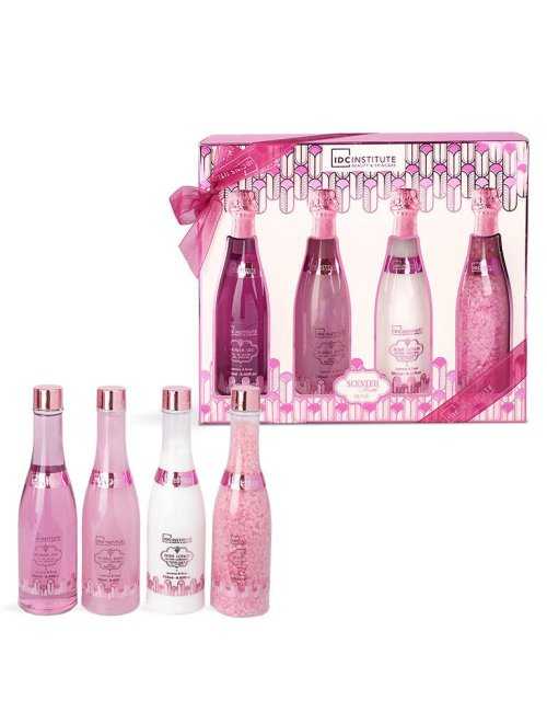 Coffret Champagne Scented Bath Rose 4 soins - IDC Institute - Grossiste Parfum Générique
