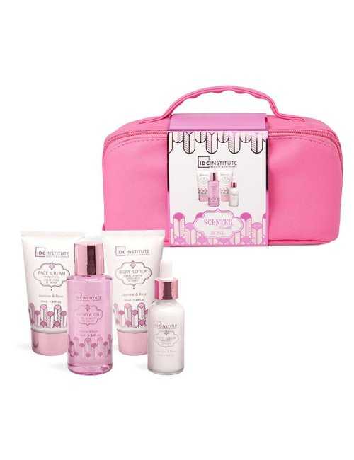 Coffret soins visage et corps Scented Bath Rose - IDC Institute - Grossiste Parfum Générique
