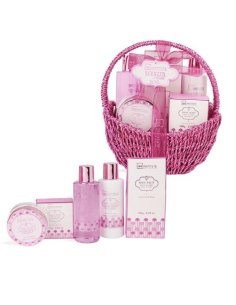 Coffret panier à anse Scented Bath Rose - IDC Institute - Grossiste Parfum Générique