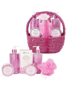 Coffret panier bain Scented Bath Rose 6 pièces - IDC Institute - Grossiste Parfum Générique