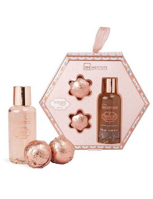 Coffret douche et bombes Scented Bath Bronze - IDC Institute - Grossiste Parfum Générique