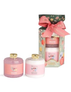 Coffret duo gommage et lait Scented Garden - IDC Institute - Grossiste Parfum Générique