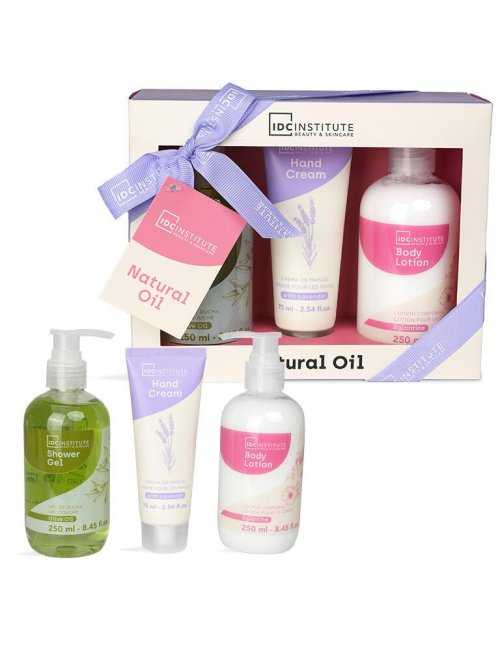 Coffret douche et mains Natural Oil - IDC Institute - Grossiste Parfum Générique