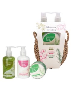 Coffret panier soins Natural Oil 3 pièces - IDC Institute - Grossiste Parfum Générique
