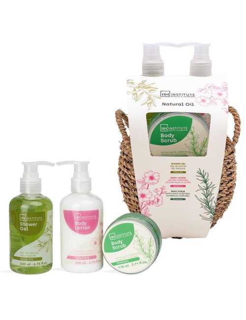 Coffret panier soins Natural Oil 3 pièces - IDC Institute - Grossiste Parfum Générique