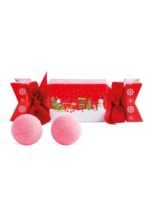 Coffret cracker de Noël bombes de bain - IDC Institute - Grossiste Parfum Générique