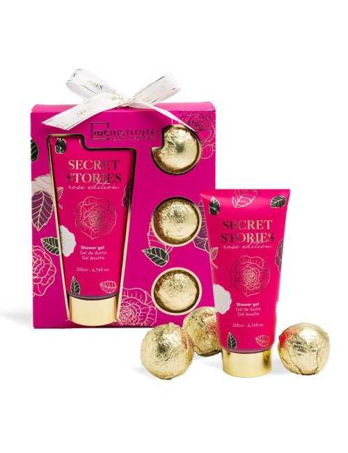 Coffret douche et bombes Secret Stories - IDC Institute - Grossiste Parfum Générique
