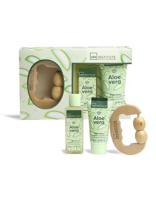 Coffret massage Aloe Vera 3 pièces - IDC Institute - Grossiste Parfum Générique