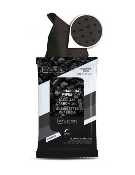 grossiste-cosmetique-CHARCOAL MINI LINGETTES 8PCES (IDC
