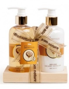 grossiste_beauté_maquillage - LOT DE 6 BOX DE BAIN "FROM NATURE" A L'ARGAN 2 PIECES (EN BOIS) (IDC INSTITUTE) -Accueil - BOX &q