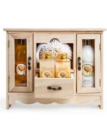 grossiste_beauté_maquillage - LOT DE 6 BOX DE BAIN "FROM NATURE" A L'ARGAN 5 PIECES (EN BOIS) (IDC INSTITUTE) -Accueil - BOX DE