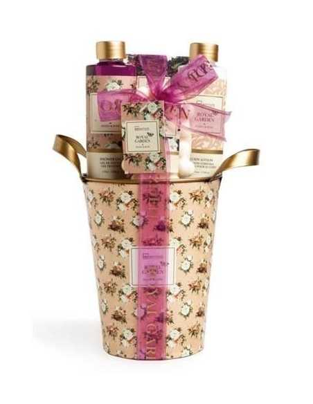 grossiste_beauté_maquillage - LOT DE 6 BOX ROYAL GARDEN 4 PIECES "PINK BUCKET"(IDC INSTITUTE) -Accueil - LOT DE 6 BOX ROYAL GAR