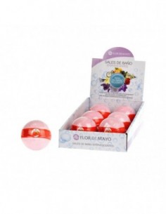 grossiste_beauté_maquillage - LOT DE 18 BOULES DE BAINS EFERVESSANTE EQUILIBRANT FRAISE FLOR DE MAYO -SELS DE BAIN - BOULES DE