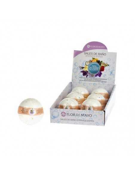 grossiste_beauté_maquillage - LOT DE 18 BOULES DE BAINS APHRODISIAQUE MUSGO BLANC FLOR DE MAYO -SELS DE BAIN - BOULES DE BAINS
