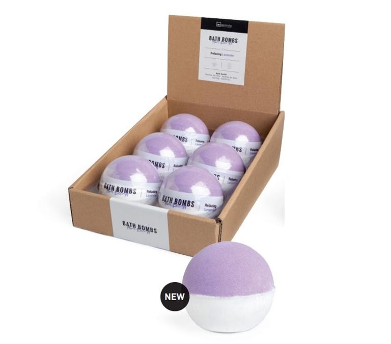 Lot De 5 Bombes De Bain Artisanales XXL Lavande - 140g Chacune, Sans Parabène, Fabriqué En Italie