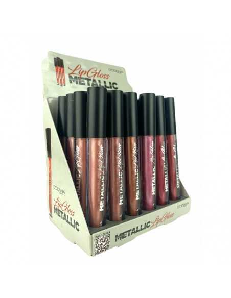 PACK DE 24 BRILLANT A LÈVRES METALIQUE D'DONNA