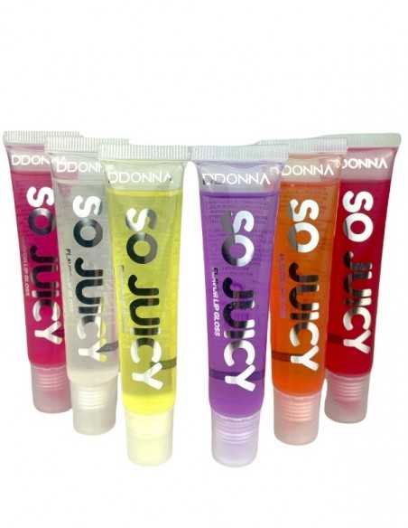 LOT DE 6 6 BRILLANT A LÈVRES HYDRATANT "JUICY"- D´DONNA