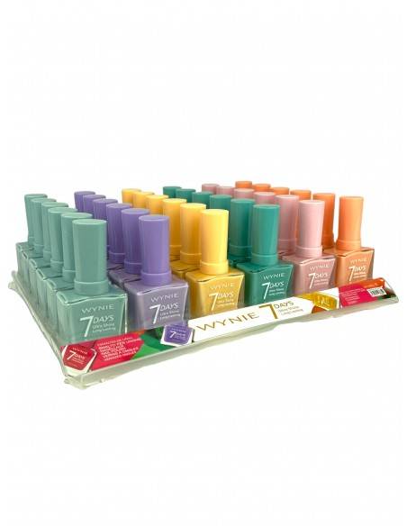 Pack de 36 Vernis à ongles Couleurs "PASTEL" 7 Jours - Wynie