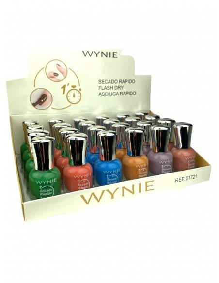 Pack de 24 Vernis à ongles Sechage Rápide Tons pastel - Wynie